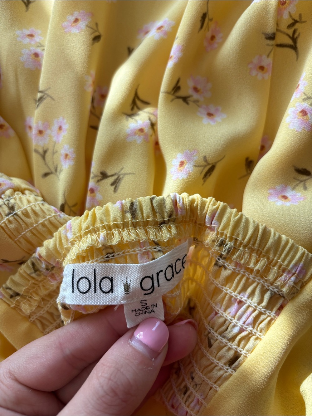 Yellow Floral Tie-Shoulder Sundress - Picture 3 of 3